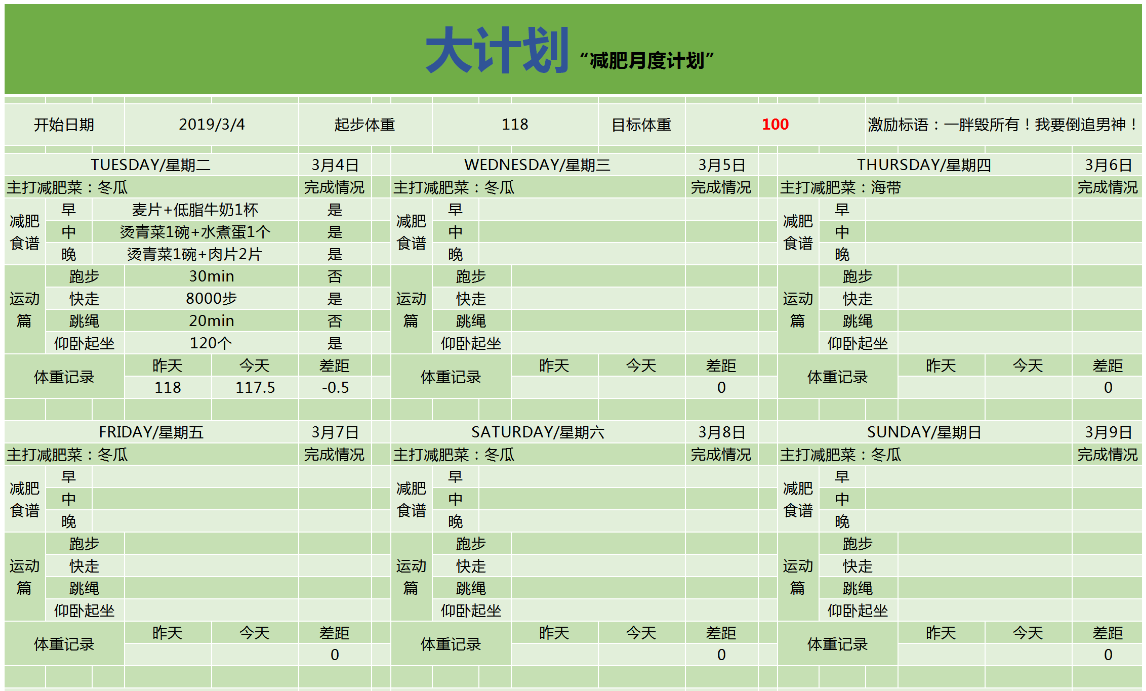 如何制定减肥目标？在线制定减肥目标计算器(图1)